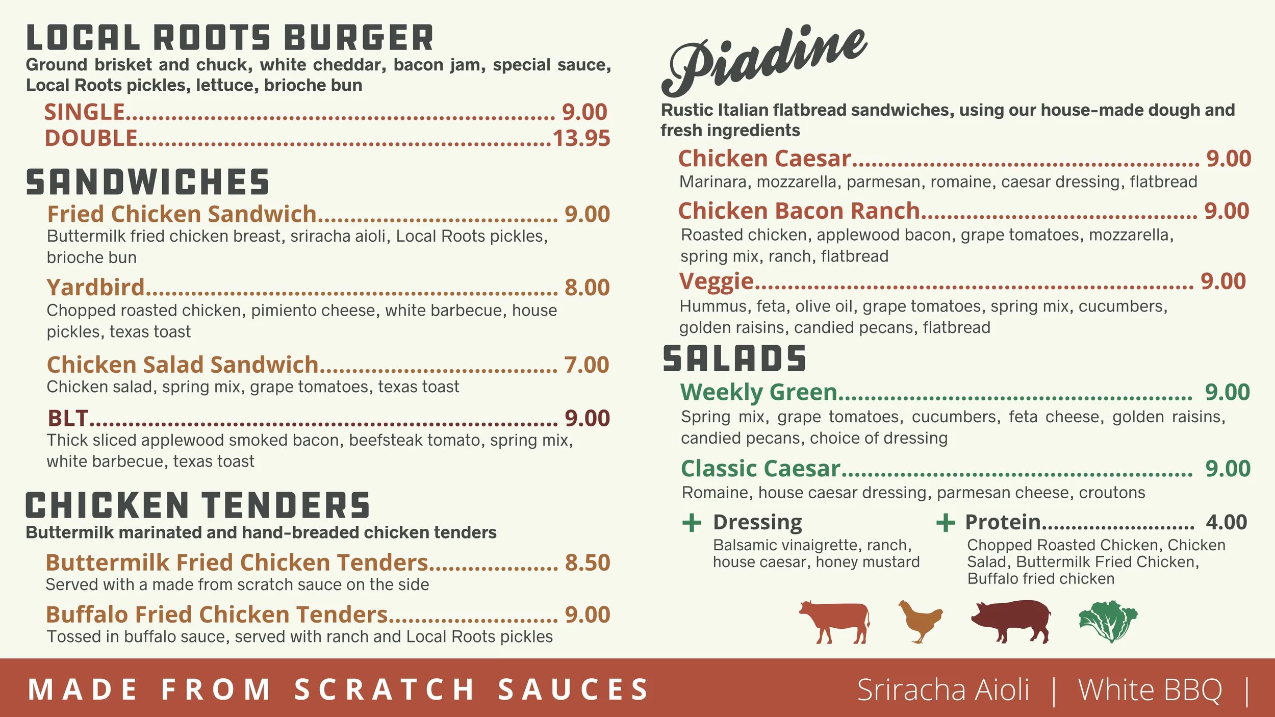 Menu Local Roots